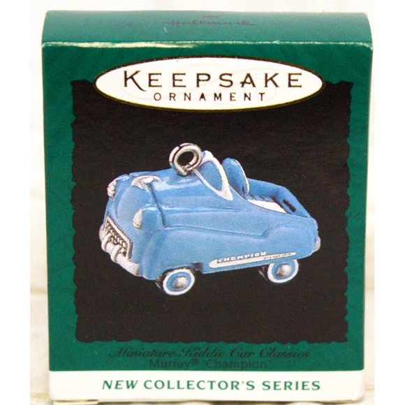 Vtg 1995 Hallmark Keepsake Ornament Mini Kiddie Car Classic Blue Murray Champion - Picture 9 of 13